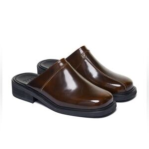 MMGL (Korean brand - Musinsa) Brown Lambskin Leather Mule Clogs Unisex Men’s 8.5